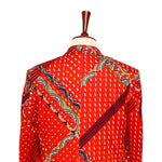 Mens Blazer Red Abstract Luxury Dress Formal Suit Jacket Wedding Sport Coat 42R