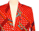 Mens Blazer Red Abstract Luxury Dress Formal Suit Jacket Wedding Sport Coat 42R