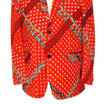 Mens Blazer Red Abstract Luxury Dress Formal Suit Jacket Wedding Sport Coat 42R