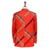 Mens Blazer Red Abstract Luxury Dress Formal Suit Jacket Wedding Sport Coat 42R