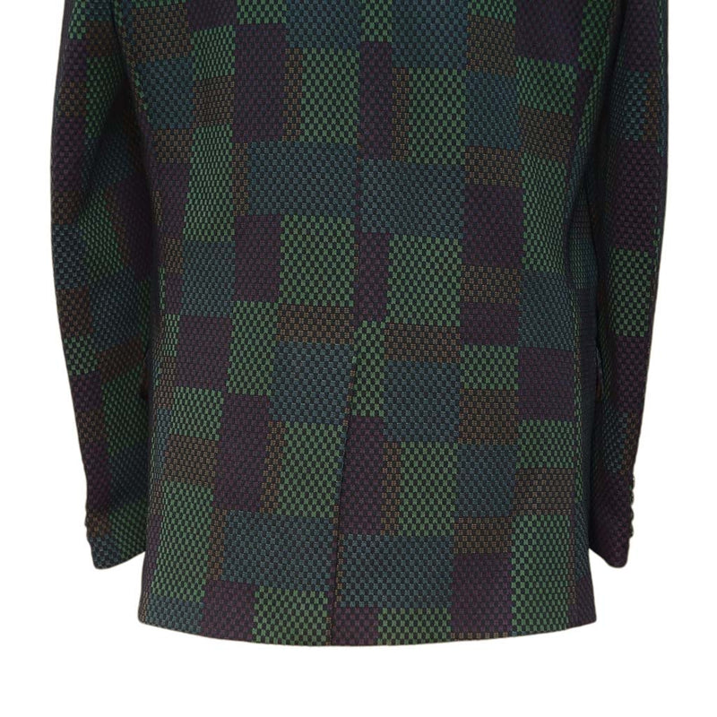 Mens Blazer Green Purple Geometric Abstract Dress Formal Jacket Sport Coat 42R