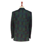 Mens Blazer Green Purple Geometric Abstract Dress Formal Jacket Sport Coat 42R