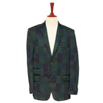 Mens Blazer Green Purple Geometric Abstract Dress Formal Jacket Sport Coat 42R
