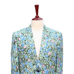 Mens Blazer Green Blue Pink Floral Formal Party Jacket Wedding Sport Coat 42R