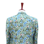 Mens Blazer Green Blue Pink Floral Formal Party Jacket Wedding Sport Coat 42R