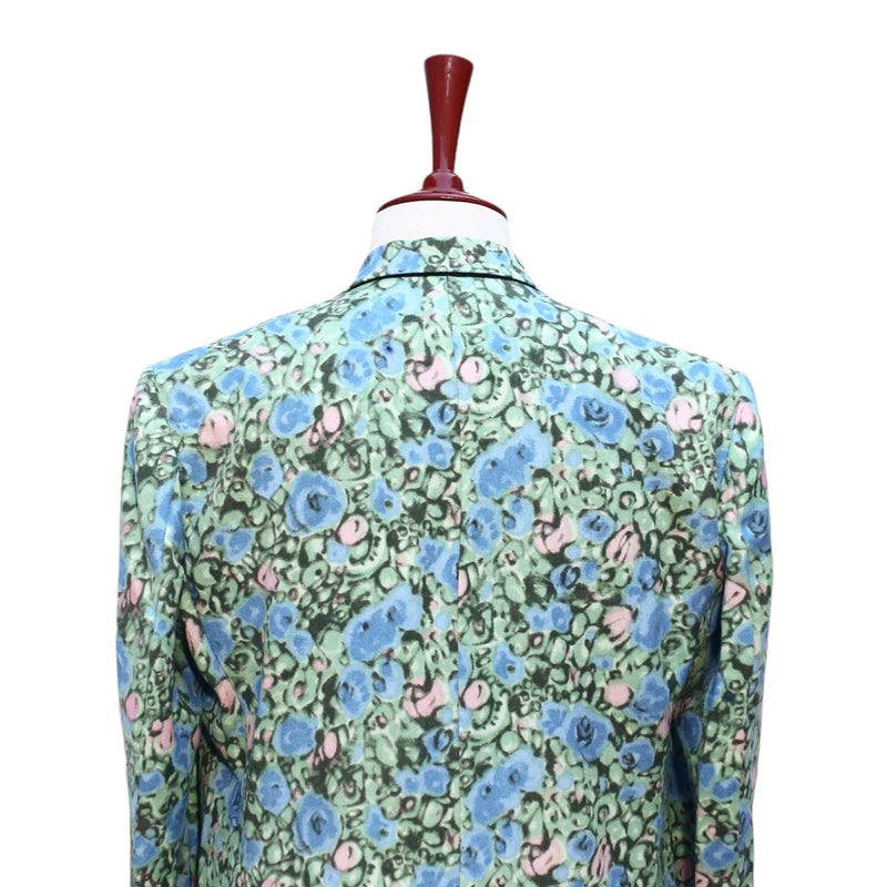 Mens Blazer Green Blue Pink Floral Formal Party Jacket Wedding Sport Coat 42R