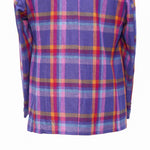 Mens Blazer Purple Pink Orange Plaid Wool Formal Party Jacket Wedding Sport Coat 42R