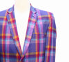Mens Blazer Purple Pink Orange Plaid Wool Formal Party Jacket Wedding Sport Coat 42R