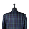 Mens Blazer Blue Green Yellow Tartan Plaid Cotton Dress Formal Suit Jacket Wedding Sport Coat 44R