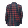 Mens Blazer Blue Red Tartan Plaid Wool Formal Party Jacket Wedding Sport Coat 46R