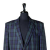 Mens Blazer Blue Green Yellow Tartan Plaid Cotton Dress Formal Suit Jacket Wedding Sport Coat 44R