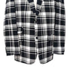 Mens Blazer Black White Plaid Cotton Formal Party Jacket Wedding Sport Coat 46R