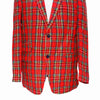 Mens Blazer Red Green Blue Tartan Plaid Wool Formal Party Jacket Christmas Sport Coat 42R