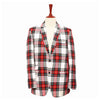 Mens Blazer Red White Green Tartan Plaid Wool Formal Party Jacket Wedding Sport Coat 42R