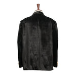 Mens Blazer Black Peacock Embroidered Velvet Designer Dress Formal Suit Jacket Wedding Sport Coat 46R