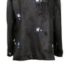 Mens Blazer Black Floral Embroidered Velvet Designer Dress Formal Suit Jacket Wedding Sport Coat 46R
