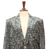 Mens Blazer Blue Purple Floral Velvet Designer Dress Formal Suit Jacket Wedding Sport Coat 42R