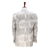 Mens Blazer Ivory Newpaper Print Cotton Formal Party Jacket Wedding Sport Coat 42R
