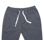 Mens Pants Joggers Gray Striped Seersucker Drawstring Loose Harem Casual Medium