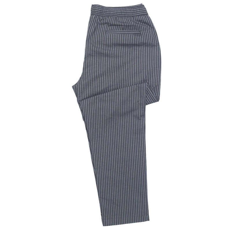 Mens Pants Joggers Gray Striped Seersucker Drawstring Loose Harem Casual Medium