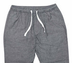 Mens Pants Joggers Gray Striped Cotton Drawstring Loose Harem Casual Medium