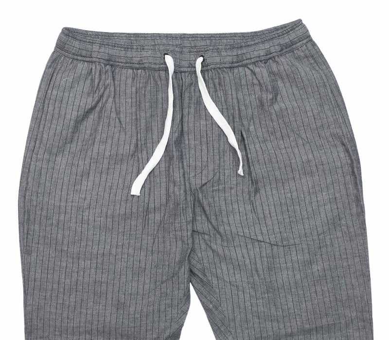 Mens Pants Joggers Gray Striped Cotton Drawstring Loose Harem Casual Medium