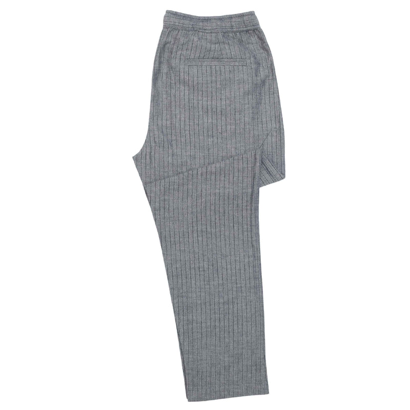 Mens Pants Joggers Gray Striped Cotton Drawstring Loose Harem Casual Medium