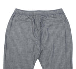 Mens Pants Joggers Gray Striped Cotton Drawstring Loose Harem Casual Medium