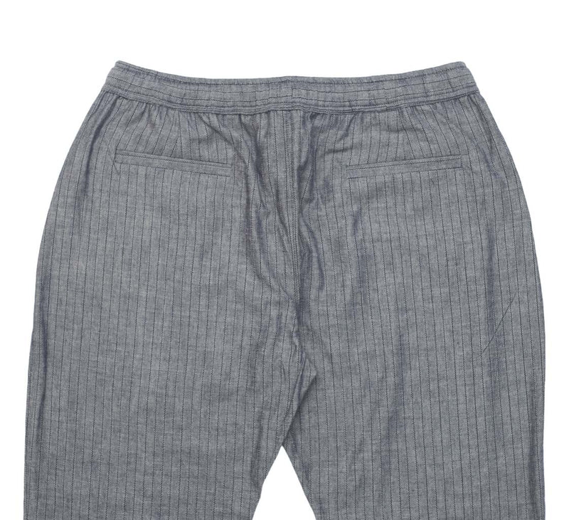 Mens Pants Joggers Gray Striped Cotton Drawstring Loose Harem Casual Medium