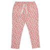 Mens Pants Joggers Red White Floral Drawstring Loose Harem Casual Beach Party XL
