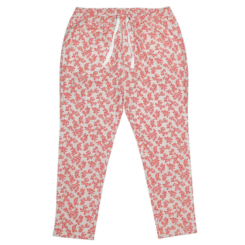 Mens Pants Joggers Red White Floral Drawstring Loose Harem Casual Beach Party XL