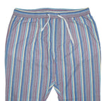 Mens Pants Joggers Blue Red Yellow Striped Drawstring Harem Casual Beach XL