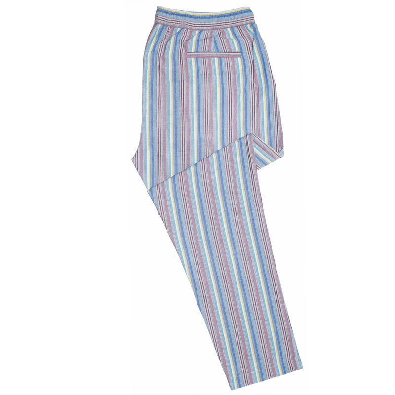 Mens Pants Joggers Blue Red Yellow Striped Drawstring Harem Casual Beach XL