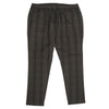 Mens Pants Joggers Brown Plaid Seersucker Drawstring Loose Harem Casual Beach XL