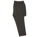 Mens Pants Joggers Brown Plaid Seersucker Drawstring Loose Harem Casual Beach XL