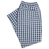 Mens Pants Joggers Blue White Check Seersucker Drawstring Loose Harem Casual XL
