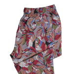 Mens Pants Joggers Multicolor Floral Linen Blend Loose Harem Casual Beach Large