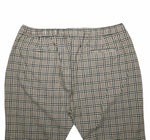 Mens Pants Joggers Brown Black White Plaid Drawstring Loose Harem Casual XL