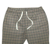 Mens Pants Joggers Brown Black White Plaid Drawstring Loose Harem Casual XL