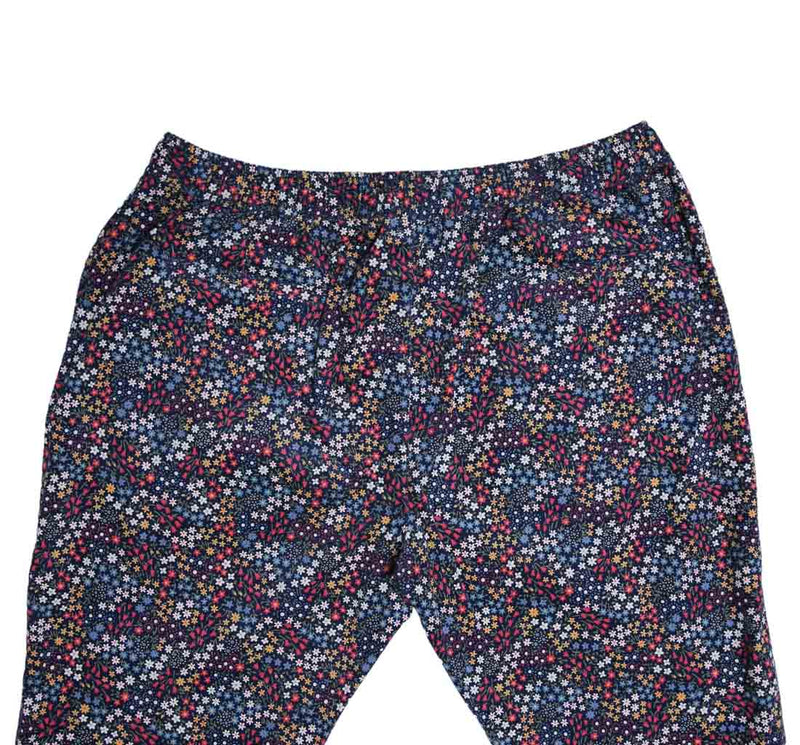 Mens Pants Joggers Multicolor Floral Drawstring Loose Harem Casual Beach Large