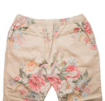 Mens Pants Joggers Harem Beige Floral Drawstring Loose Summer Beach Casual Large
