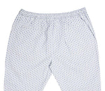 Mens Pants Joggers White Blue Floral Drawstring Loose Harem Casual Beach Large