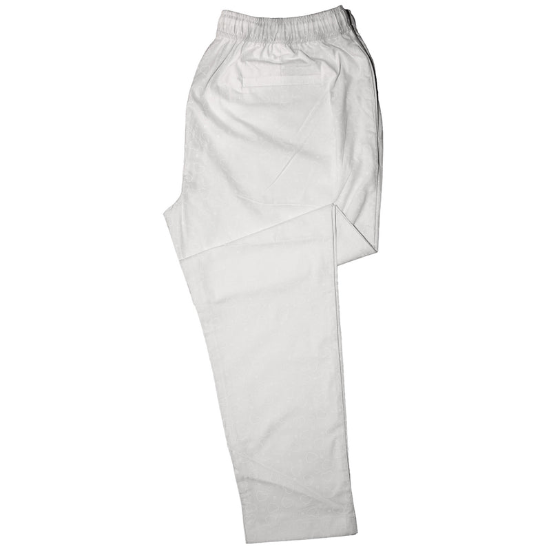 Mens Pants Joggers White Hearts Cotton Drawstring Loose Harem Casual Beach Large
