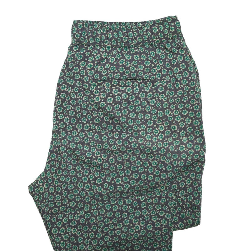Mens Pants Joggers Green Purple Floral Drawstring Loose Harem Casual Beach Large