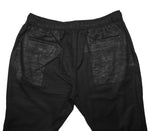 Mens Pants Joggers Black Textured Drawstring Loose Harem Casual Beach Large