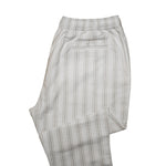 Mens Pants Joggers Beige White Striped Elastic Waist Loose Casual Beach Large