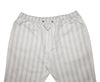 Mens Pants Joggers Beige White Striped Elastic Waist Loose Casual Beach Large