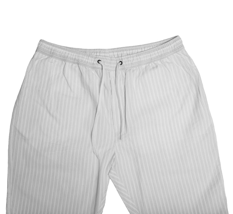 Mens Pants Joggers White Striped Stretch Drawstring Loose Harem Casual Large