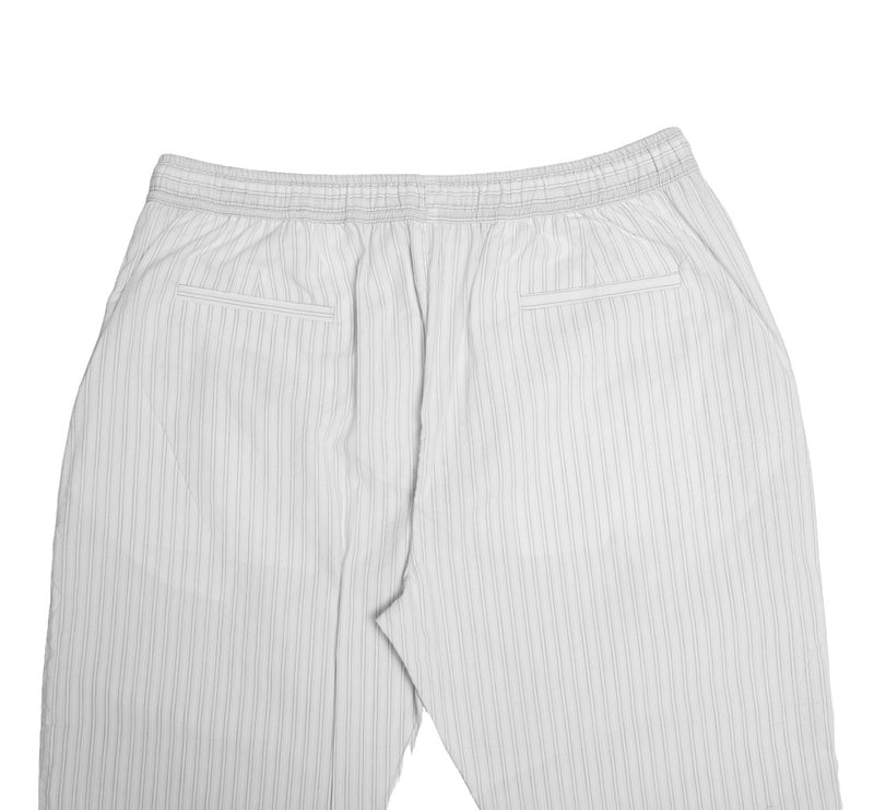 Mens Pants Joggers White Striped Stretch Drawstring Loose Harem Casual Large