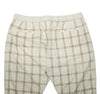 Mens Pants Joggers Beige Plaid Seersucker Drawstring Loose Harem Casual Beach XL